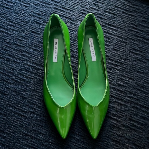 Shoes - Meng jiu shi green kitten heels